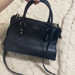 Kate spade cross body strapped black purse